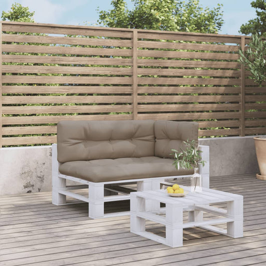 Palettenkissen 3 - tlg. Taupe Stoff - Speedjust Schweiz