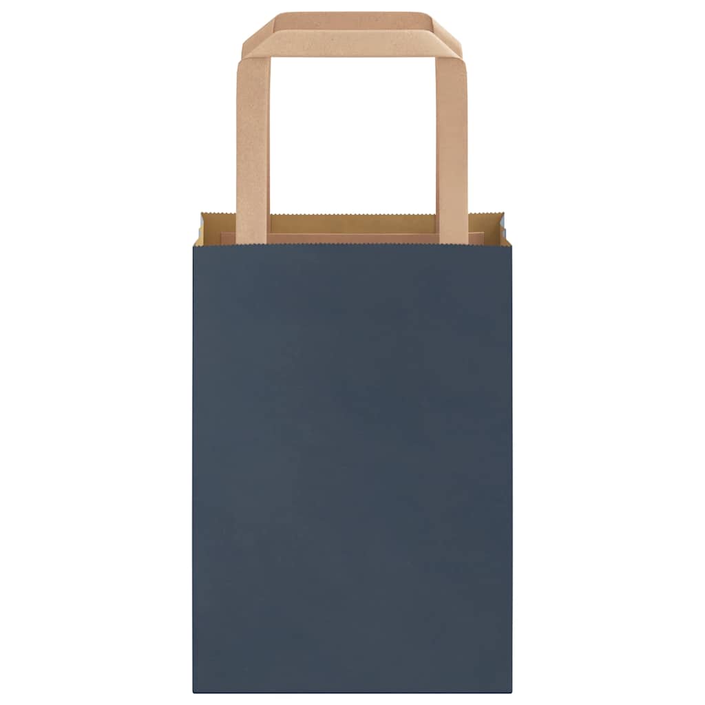 Papiertragetaschen 250 Stk. mit Henkeln Blau 15x8x21 cm - Speedjust Schweiz