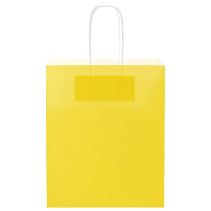 Papiertragetaschen 250 Stk. mit Henkeln Gelb 18x8x22 cm - Speedjust Schweiz