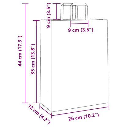 Papiertragetaschen 250 Stk. mit Henkeln Gelb 26x12x35 cm - Speedjust Schweiz