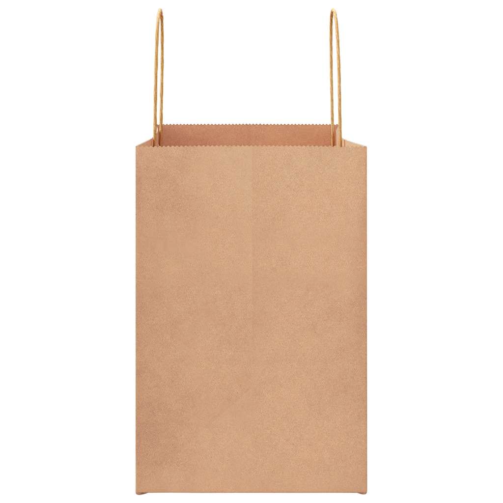 Papiertragetaschen 50 Stk. mit Henkeln Braun 26x17x25 cm - Speedjust Schweiz