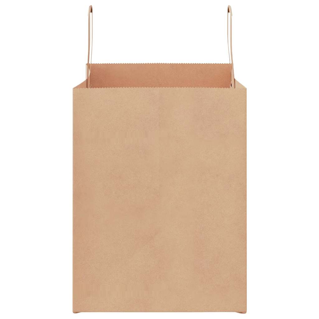Papiertragetaschen 50 Stk. mit Henkeln Braun 32x22x28 cm - Speedjust Schweiz