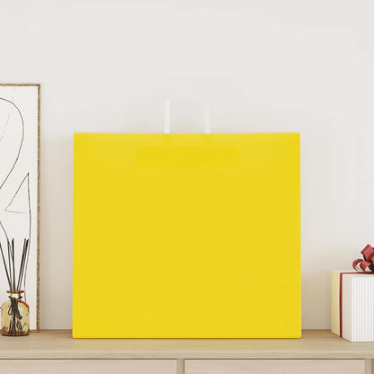 Papiertragetaschen 50 Stk. mit Henkeln Gelb 54x15x49 cm - Speedjust Schweiz