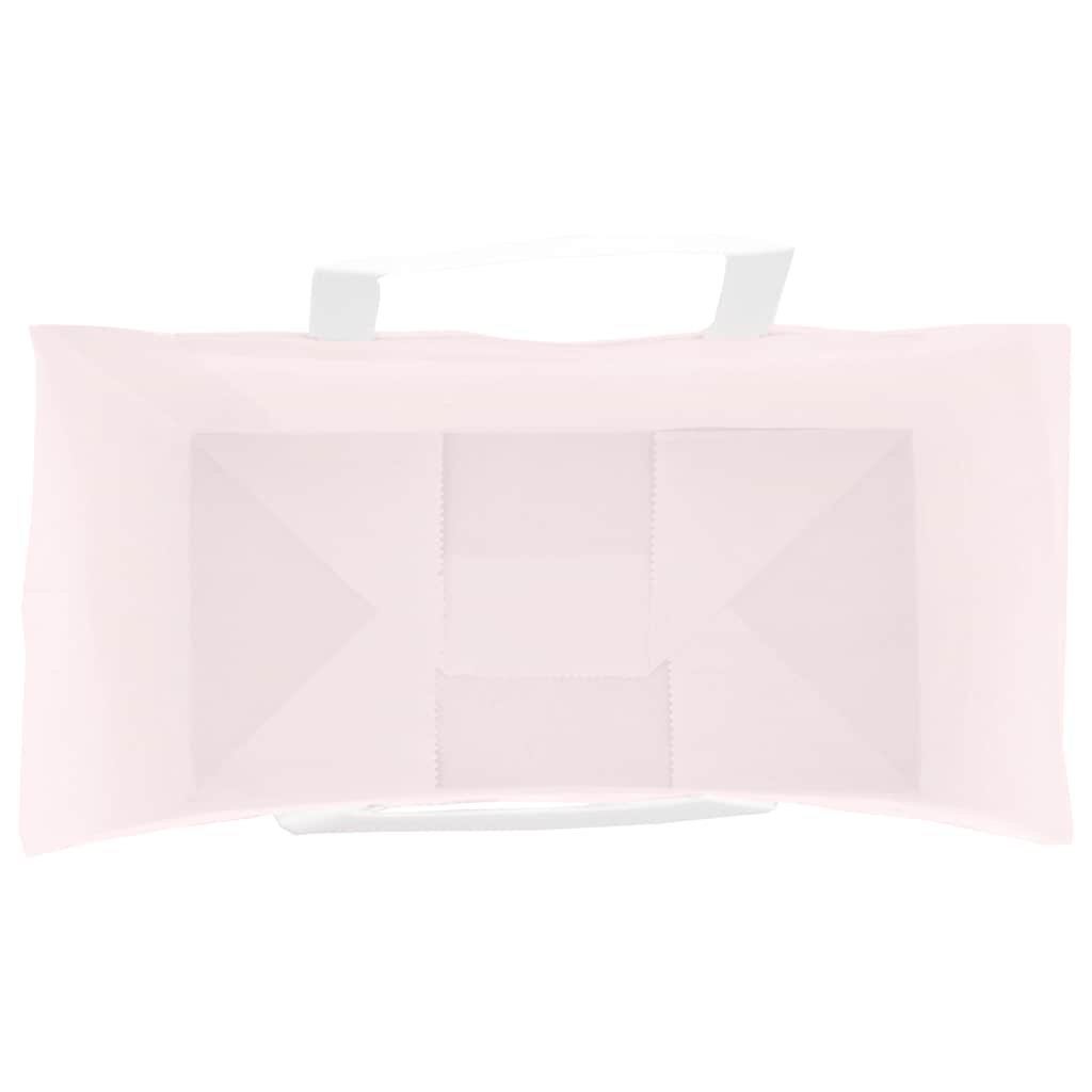 Papiertragetaschen 50 Stk. mit Henkeln Rosa 21x11x31 cm - Speedjust Schweiz