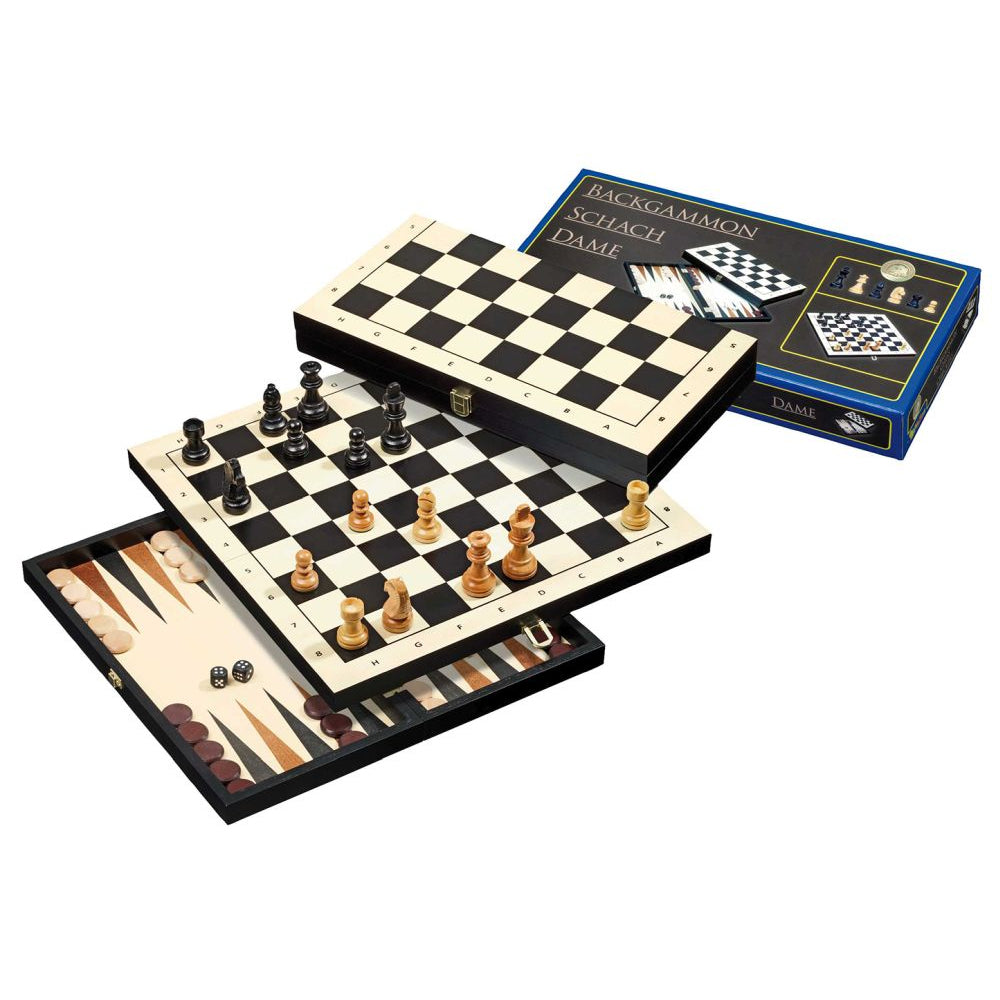 Reise-Schach-Backgammon-Dame-Set