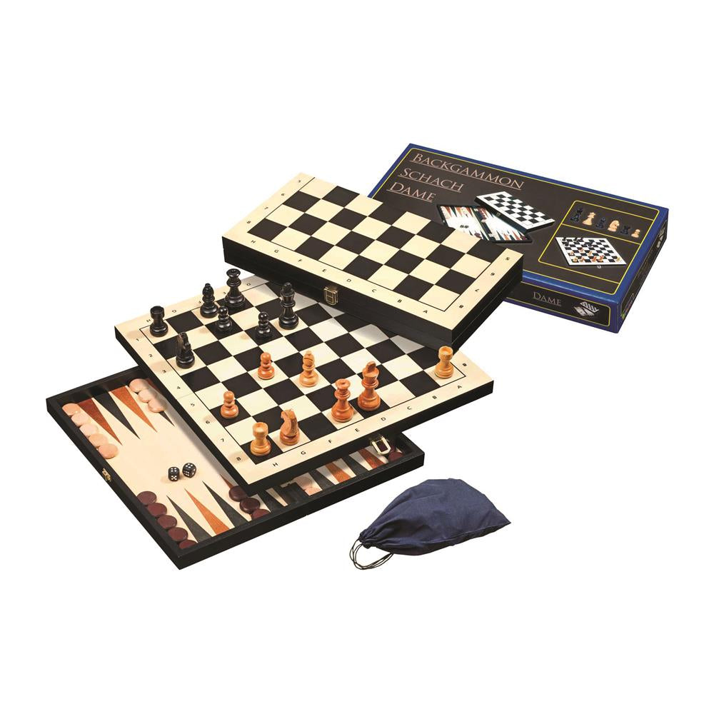 Schach - Backgammon - Dame - Set