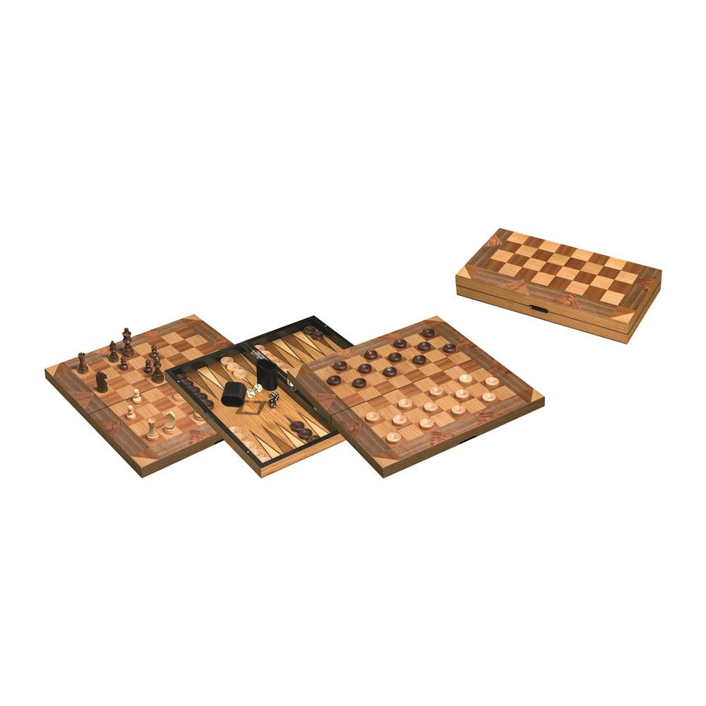 Schach-Backgammon-Dame-Set - Feld 43mm