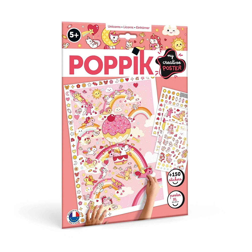 Adesivi unicorno, poster creativi