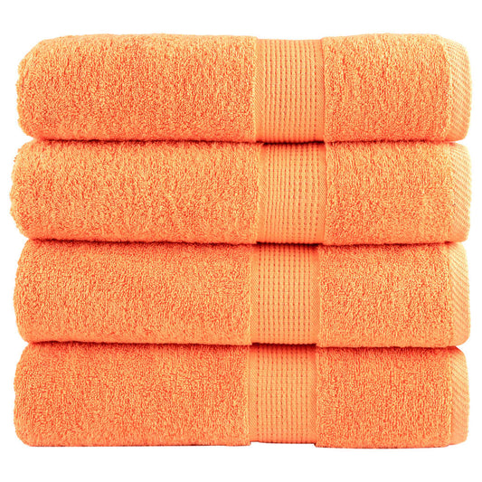 Premium - Handtücher SOLUND 4 Stk. Orange 50x100 cm 600 g/m² - Speedjust Schweiz