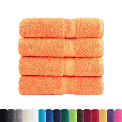 Premium - Handtücher SOLUND 4 Stk. Orange 50x100 cm 600 g/m² - Speedjust Schweiz