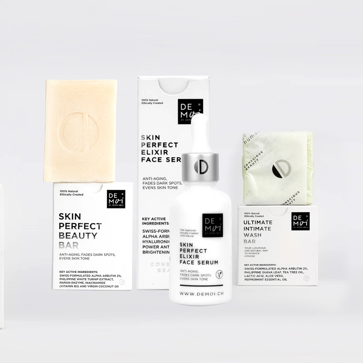 All Natural Skin Care Set: Face Serum, Beauty Bar, Intimate Bar