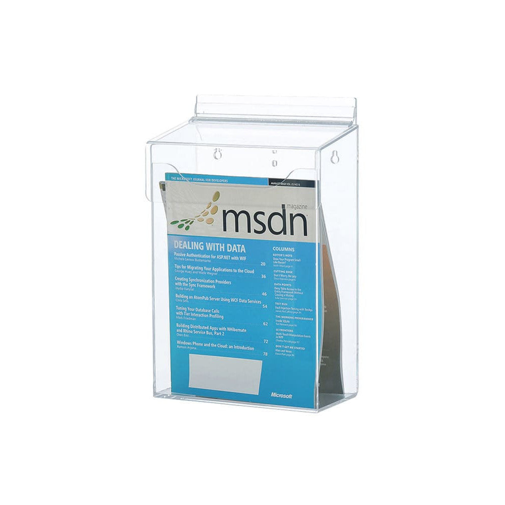 Acryl Prospektbox für Kundenstopper, Wandprospektbox