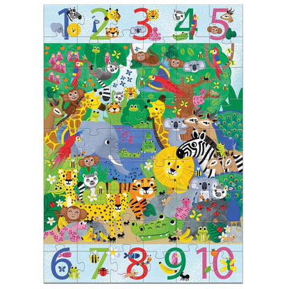 Puzzle 1 bis 10 Dschungel