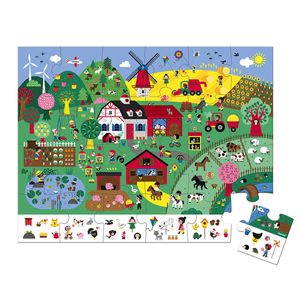 Puzzle Bauernhof mit Suchspiel