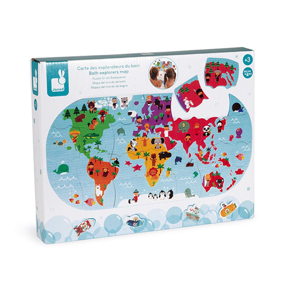 Puzzle Karte für die Badewanne