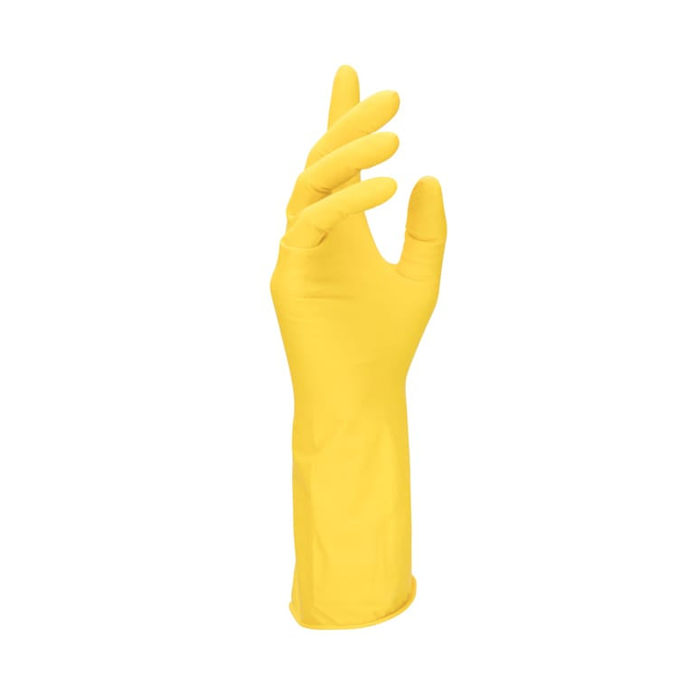 Mercator Yellow Haushaltshandschuhe aus Latex – wiederverwendbar, 300mm Stulpe