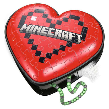 Scatola a forma di cuore con puzzle 3D - Minecraft
