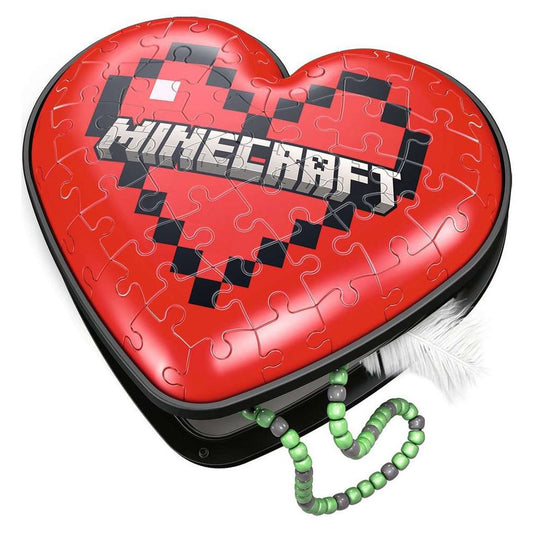 Scatola a forma di cuore con puzzle 3D - Minecraft