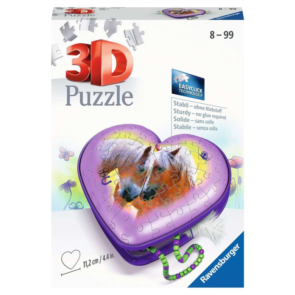 3D Puzzle Herzschatulle Pferde