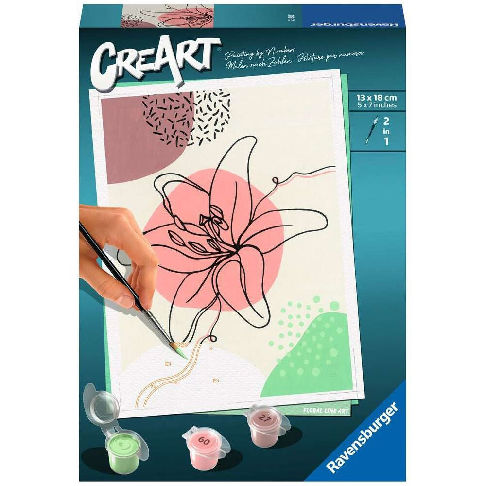 CreArt - Malen nach Zahlen - Floral Line Art