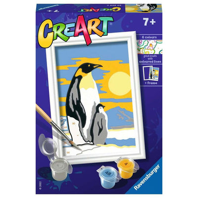 CreArt - Malen nach Zahlen - Penguin Family