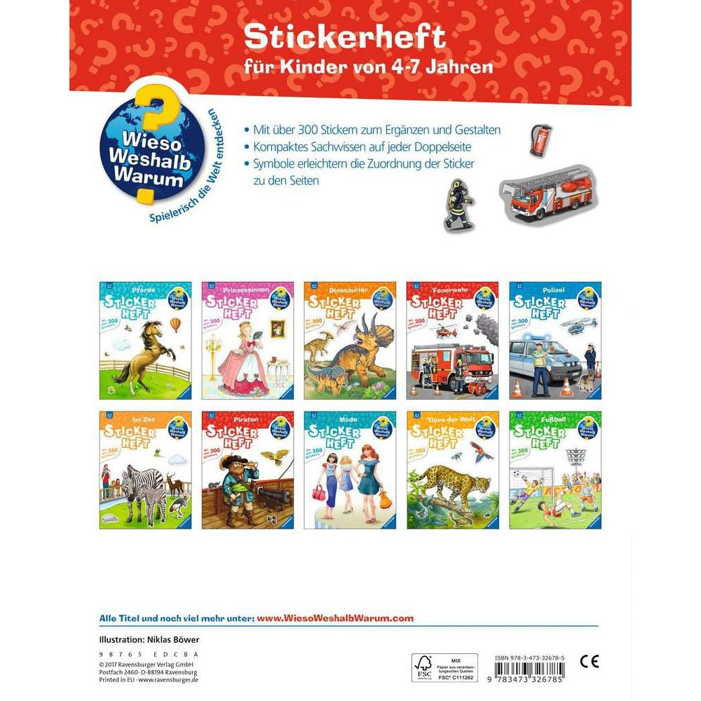 Perché? Per cosa? Come mai? Album di adesivi: Vigili del fuoco