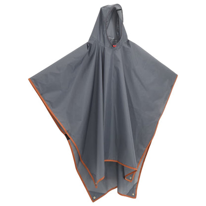 Regenponcho mit Kapuze 2 - in - 1 - Design Grau und Orange 223x145 cm - Speedjust Schweiz