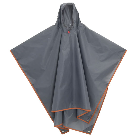 Regenponcho mit Kapuze 2 - in - 1 - Design Grau und Orange 223x145 cm - Speedjust Schweiz