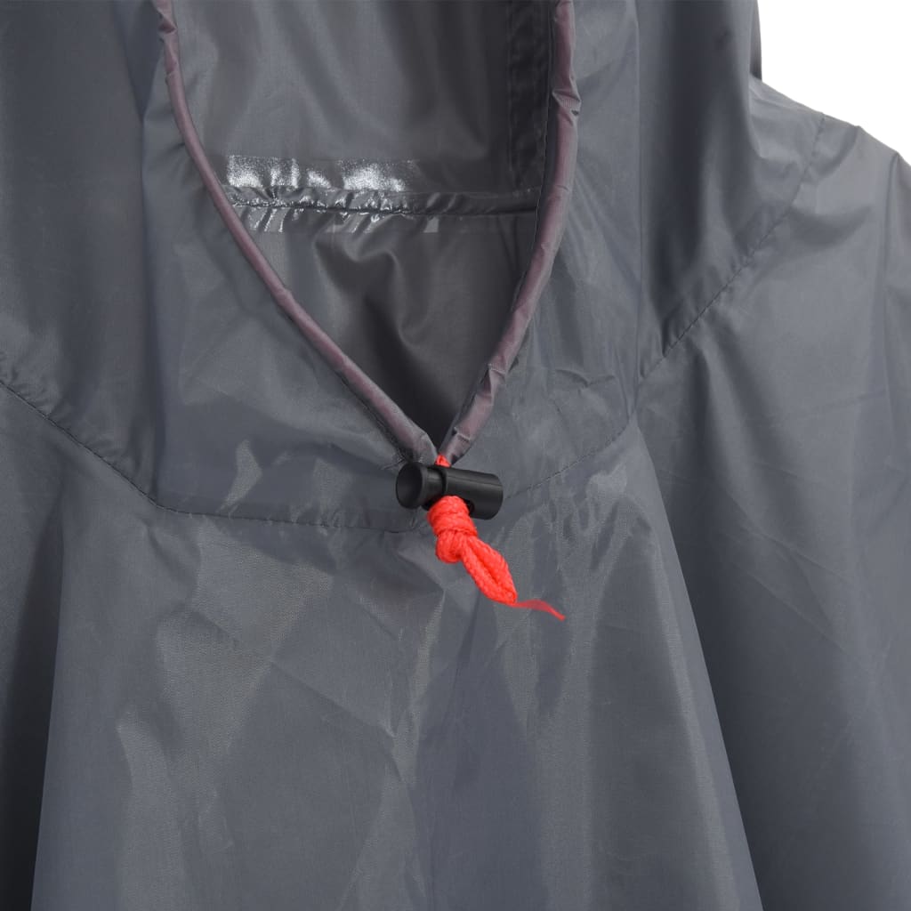Regenponcho mit Kapuze 2 - in - 1 - Design Grau und Orange 223x145 cm - Speedjust Schweiz