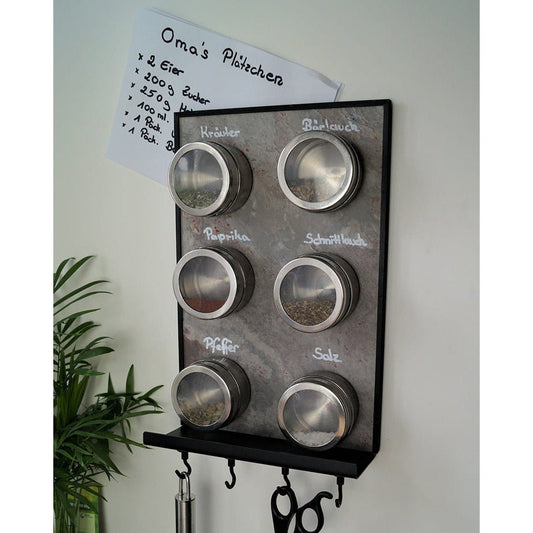 Schiefertafel Magnetisch mit Ablage "Purple Grey", 20x30cm - Wandtafel - Speedjust Schweiz