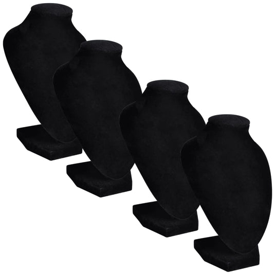 Schmuckbüste Flanell Schwarz 9x8,5x15 cm 4 Stk. - Speedjust Schweiz