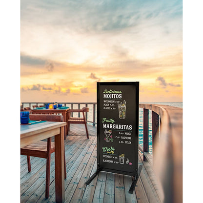 Securit® Holz Kundenstopper T-Fuss, 115x56cm, Schwarz, Outdoor