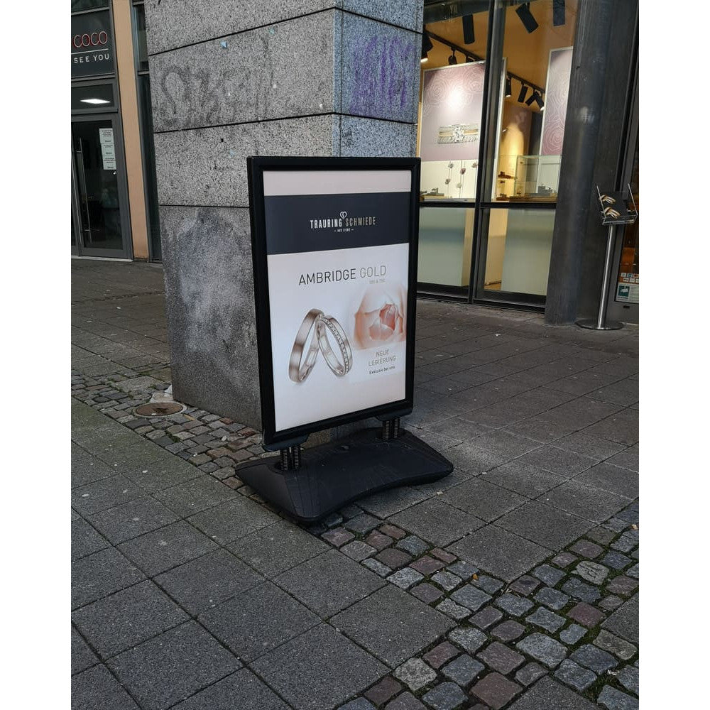 Kundenstopper Alu mit Wassertank, WindPro Budget, Schwarz, Outdoor