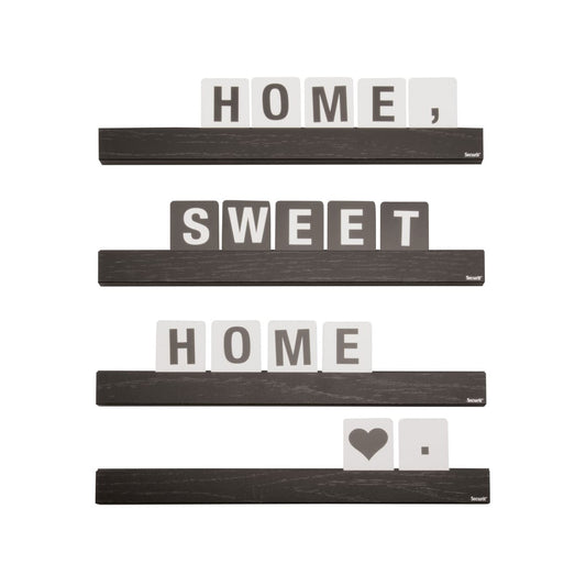 Securit® Buchstabenregal, Schwarz