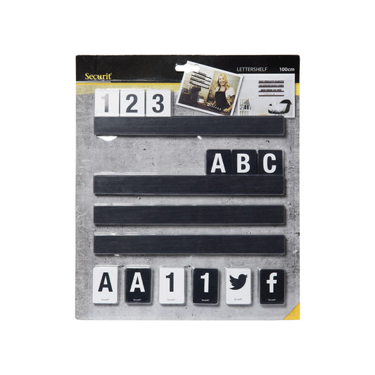 Securit® Buchstabenregal, Schwarz - Wandtafel - Speedjust Schweiz