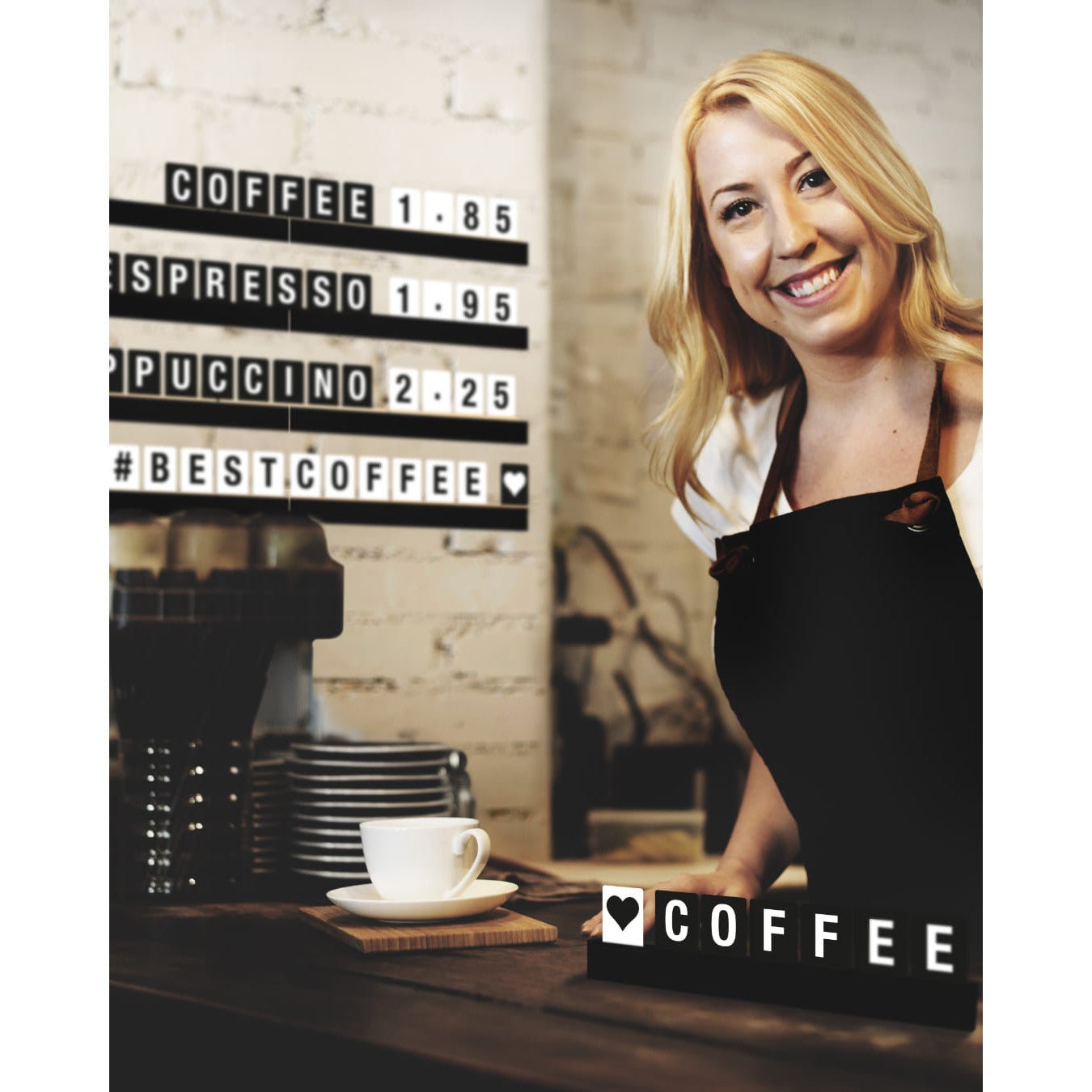 Securit® Buchstabenregal, Schwarz - Wandtafel - Speedjust Schweiz