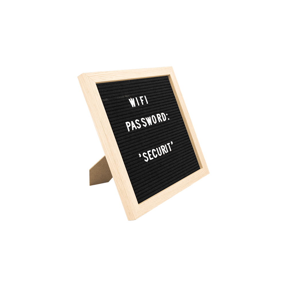 Securit® Buchstabentafel mit Holzrahmen, Letterboard, 30x30cm - Tischaufsteller / Tags - Speedjust Schweiz