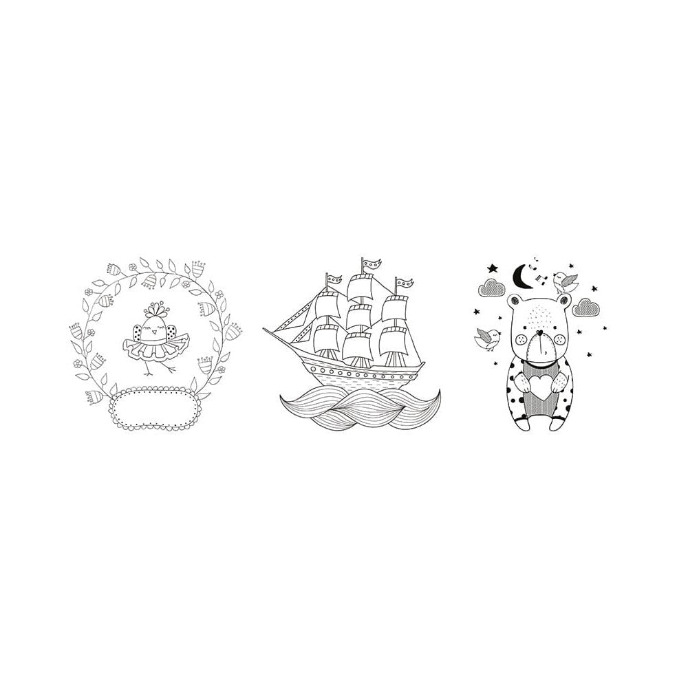 Securit® Fensterschablonen "Windoodle", Format: A2, Thema: Baby, inkl. 1 Securit® Kreidestift, 3er Set - Schablone - Speedjust Schweiz