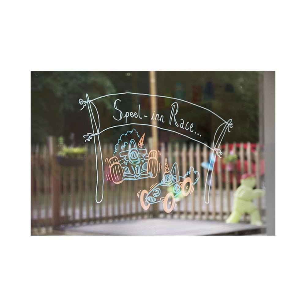 Securit® Fensterschablonen "Windoodle", Format: A2, Thema: Boy Birthday, inkl. 1 Securit® Kreidestift, 3er Set - Schablone - Speedjust Schweiz