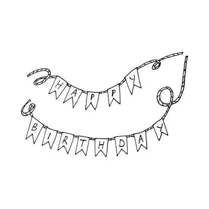 Securit® Fensterschablonen "Windoodle", Format: A2, Thema: Girl Birthday, inkl. 1 Securit® Kreidestift, 3er Set - Schablone - Speedjust Schweiz