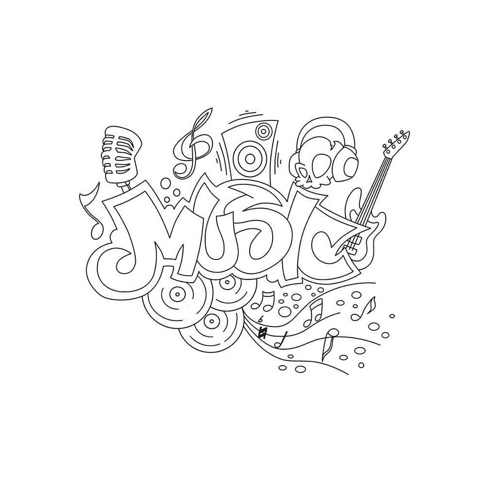 Securit® Fensterschablonen "Windoodle", Format: A2, Thema: Music, inkl. 1 Securit® Kreidestift, 3er Set - Schablone - Speedjust Schweiz