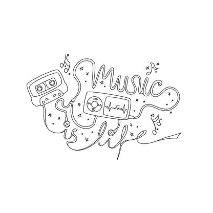 Securit® Fensterschablonen "Windoodle", Format: A2, Thema: Music, inkl. 1 Securit® Kreidestift, 3er Set - Schablone - Speedjust Schweiz