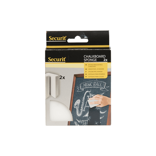 Securit® fester Reinigungsschwamm für Kreidetafeln, 2 Stück - Kreidemarker - Speedjust Schweiz