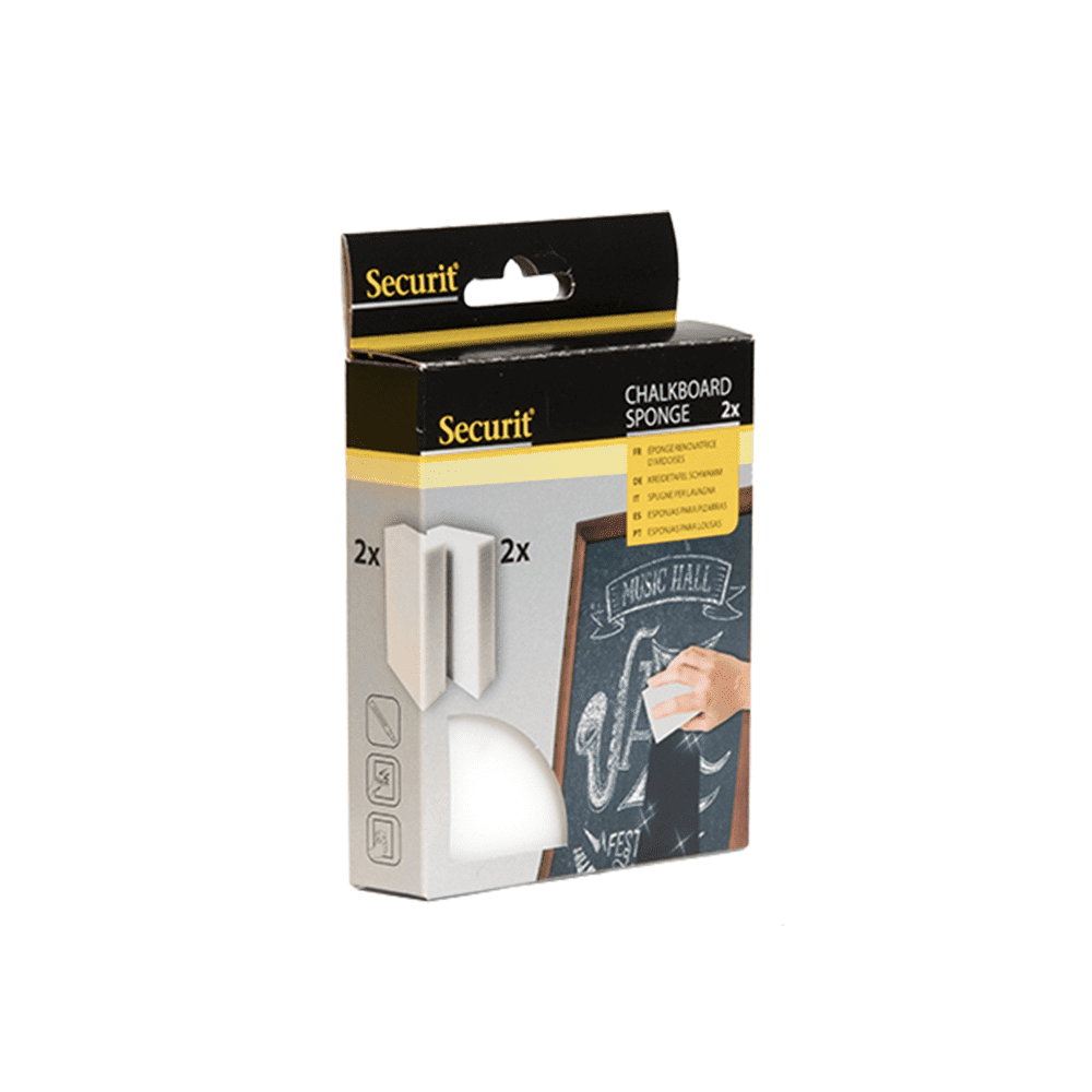 Securit® fester Reinigungsschwamm für Kreidetafeln, 2 Stück - Kreidemarker - Speedjust Schweiz