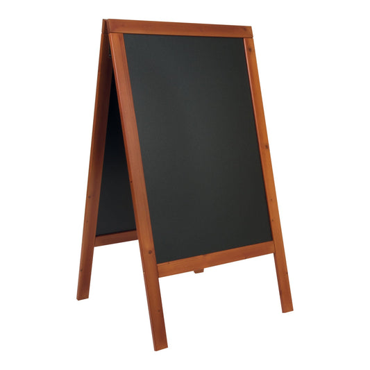 Securit® Holz Kundenstopper 125x69cm, Mahagoni, Outdoor - Kundenstopper - Speedjust Schweiz