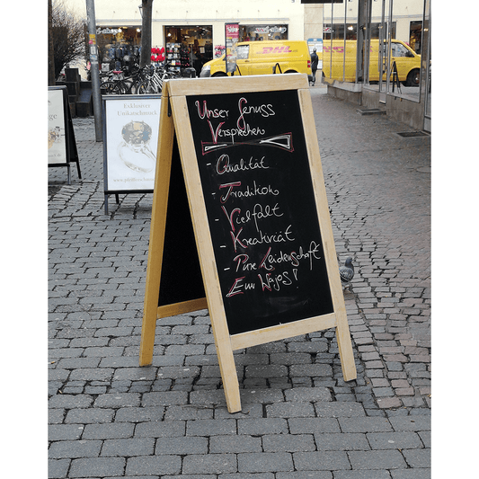 Securit® Holz Kundenstopper 140x70cm, Deluxe, Buche, Outdoor - Kundenstopper - Speedjust Schweiz