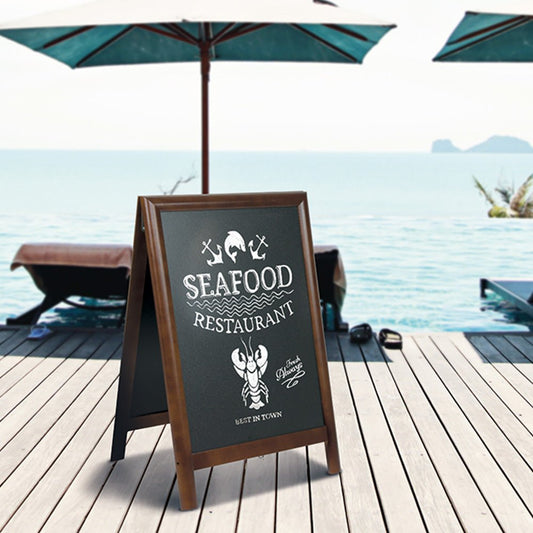 Securit® Holz Kundenstopper Deluxe, 85x55cm, Dunkelbraun, Outdoor - Kundenstopper - Speedjust Schweiz