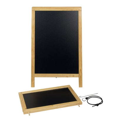 Securit® Holz Kundenstopper mit Topschild, 120x55cm, Buche, Outdoor - Kundenstopper - Speedjust Schweiz