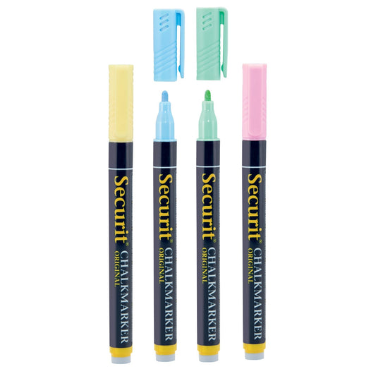 Securit® Kreidemarker, 1 - 2mm, 4er - Set, Pastellfarben - Kreidemarker - Speedjust Schweiz