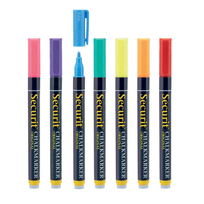 Securit® Kreidemarker, 1 - 2mm, 7er - Set, Farbig - Kreidemarker - Speedjust Schweiz